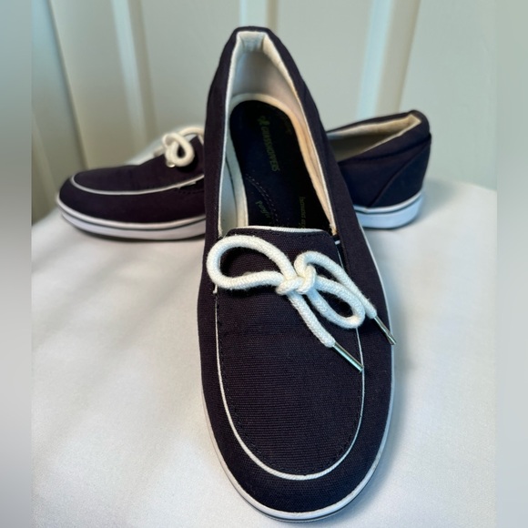 Navy Canvas slip ons by Grasshoppers - Picture 1 of 7